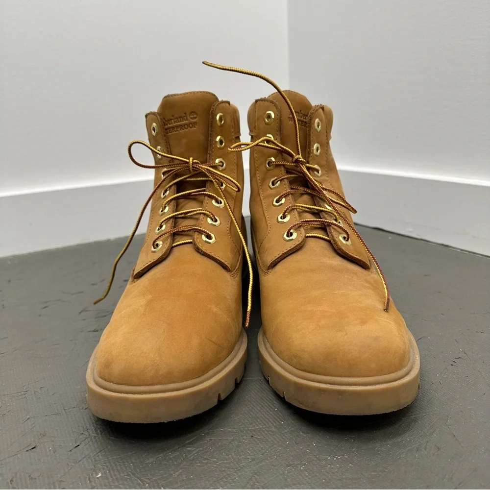 ⛔️SOLD⛔️Timberland Basic 6 Inch Waterproof Boots in Wheat Beige Nubuck Leath - Picture 3 of 9